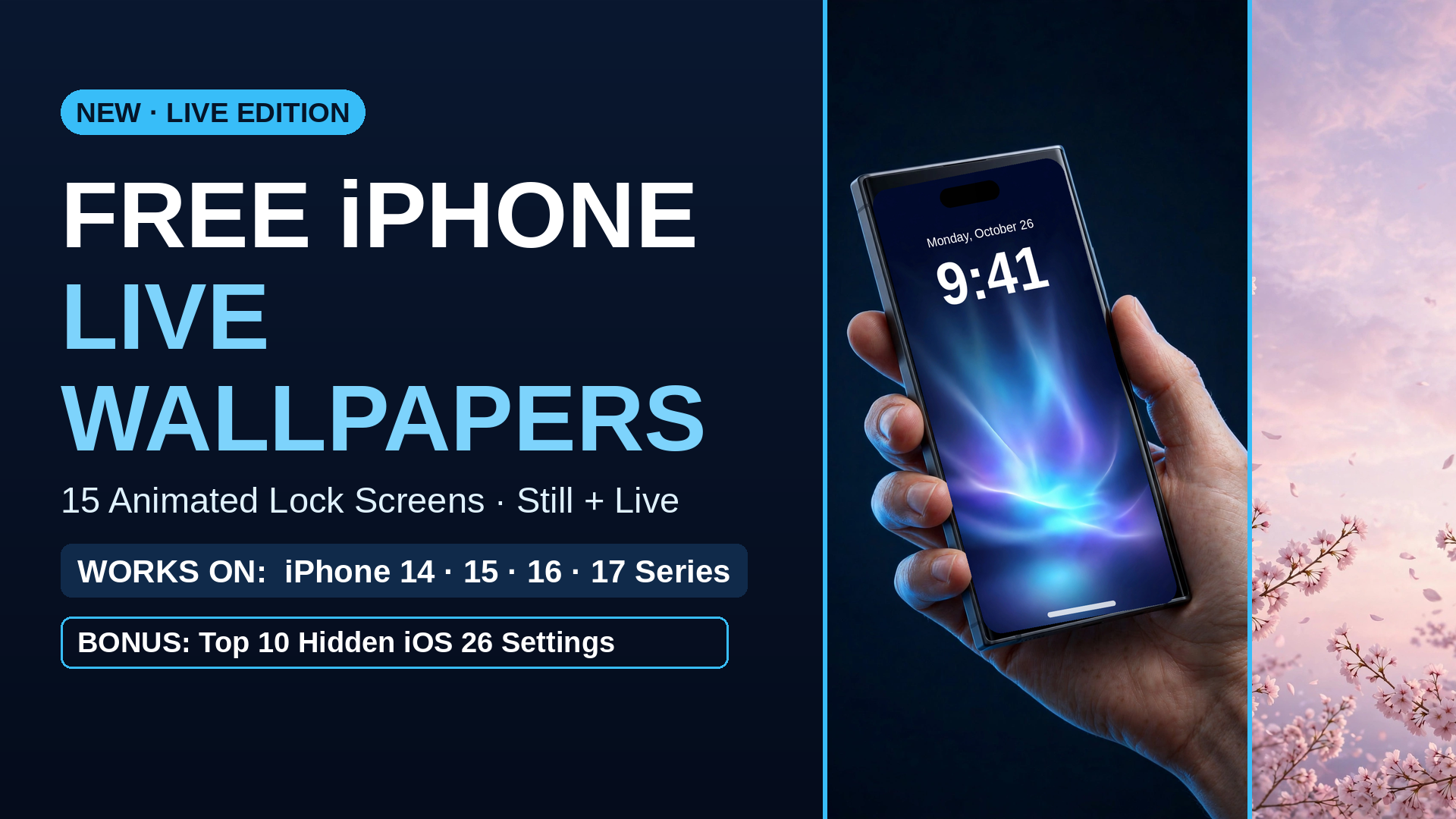 Free iPhone live wallpaper pack with animated lock screens